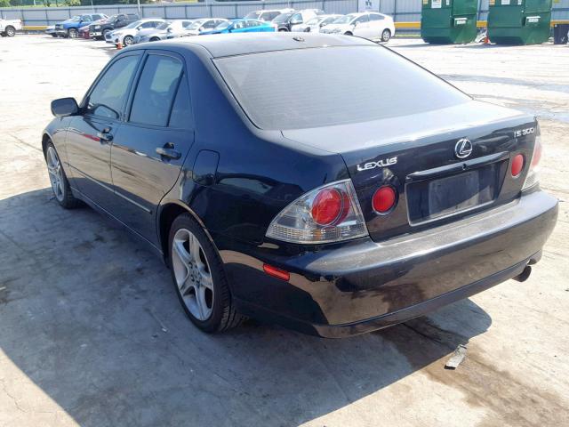 JTHBD182010014344 - 2001 LEXUS IS 300 BLACK photo 3