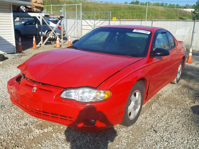 2G1WX12K749110722 - 2004 CHEVROLET MONTE CARL RED photo 2