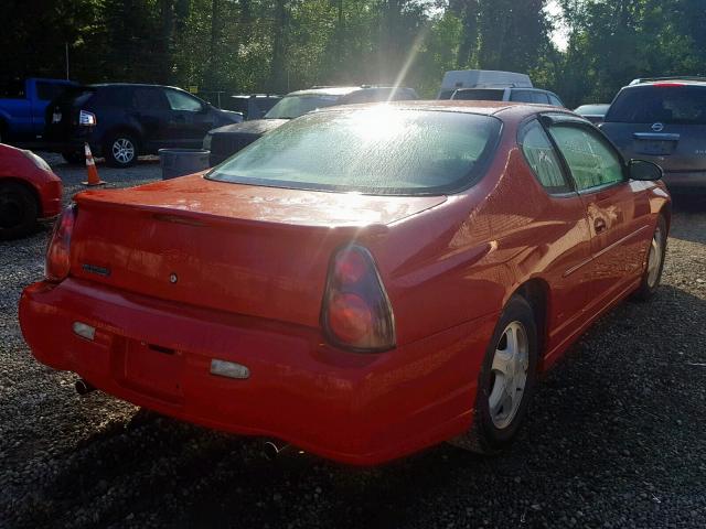 2G1WX12K749110722 - 2004 CHEVROLET MONTE CARL RED photo 4