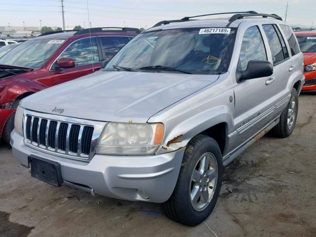 1J8GW68J34C270284 - 2004 JEEP GRAND CHER GRAY photo 2