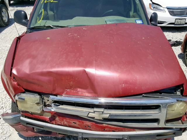 1GNCS13W7T2152421 - 1996 CHEVROLET BLAZER RED photo 7