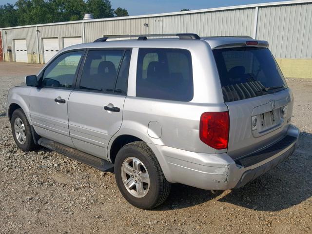 2HKYF18745H555505 - 2005 HONDA PILOT EXL SILVER photo 3