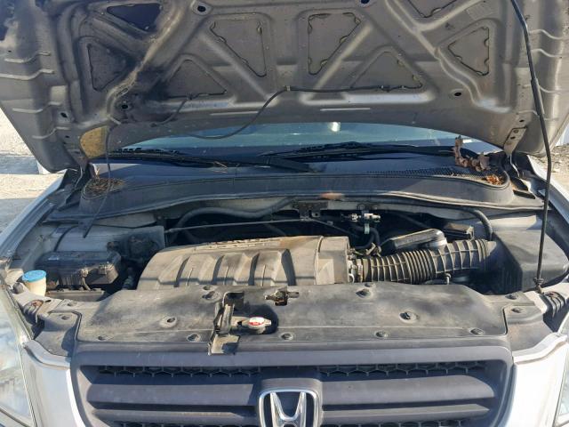 2HKYF18745H555505 - 2005 HONDA PILOT EXL SILVER photo 7