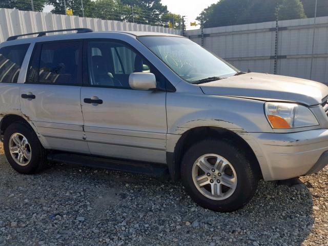 2HKYF18745H555505 - 2005 HONDA PILOT EXL SILVER photo 9