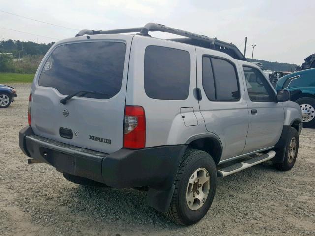 5N1ED28T11C505478 - 2001 NISSAN XTERRA XE SILVER photo 4