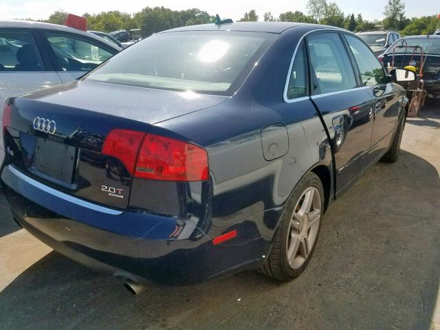 WAUDF78E96A120386 - 2006 AUDI A4 2.0T QU BLUE photo 4