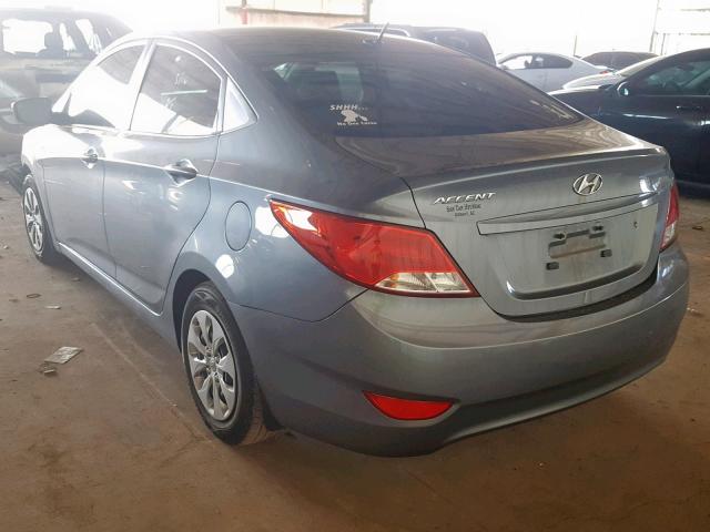 KMHCT4AE2HU352244 - 2017 HYUNDAI ACCENT SE GRAY photo 3