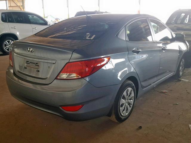 KMHCT4AE2HU352244 - 2017 HYUNDAI ACCENT SE GRAY photo 4