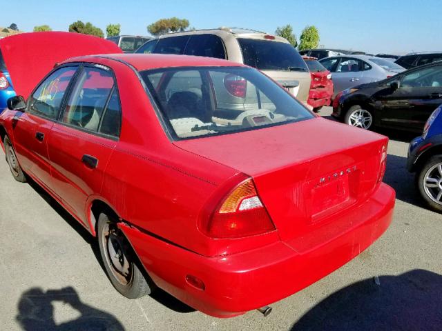 JA3AY26C0YU034727 - 2000 MITSUBISHI MIRAGE DE RED photo 3