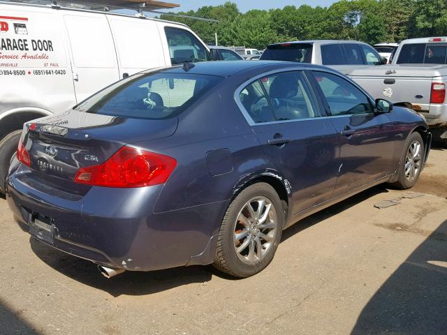 JNKBV61F58M258503 - 2008 INFINITI G35 BLUE photo 4