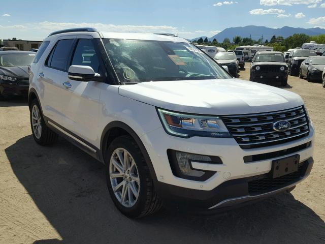 1FM5K8F86HGD54695 - 2017 FORD EXPLORER L WHITE photo 1