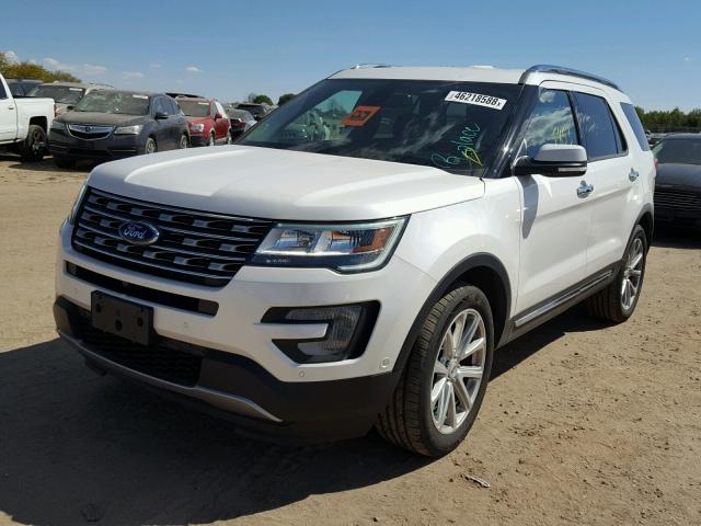 1FM5K8F86HGD54695 - 2017 FORD EXPLORER L WHITE photo 2