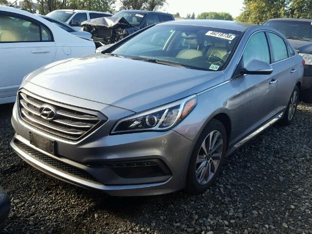 5NPE34AF9FH057493 - 2015 HYUNDAI SONATA SPO SILVER photo 2