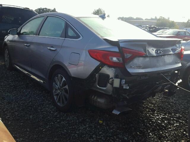 5NPE34AF9FH057493 - 2015 HYUNDAI SONATA SPO SILVER photo 3