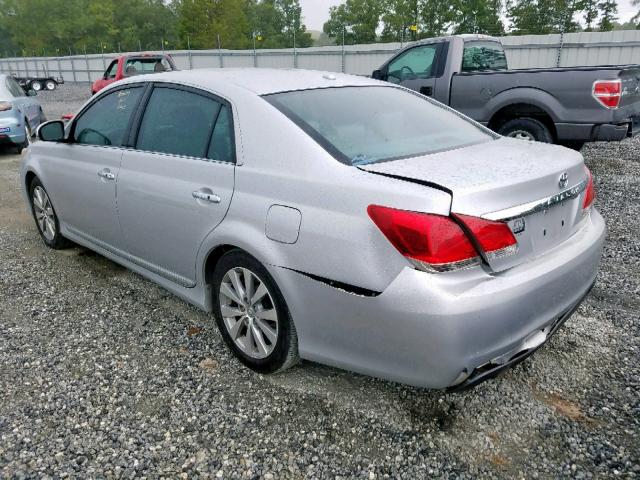 4T1BK3DB8BU407653 - 2011 TOYOTA AVALON BAS SILVER photo 3