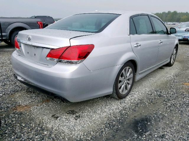 4T1BK3DB8BU407653 - 2011 TOYOTA AVALON BAS SILVER photo 4