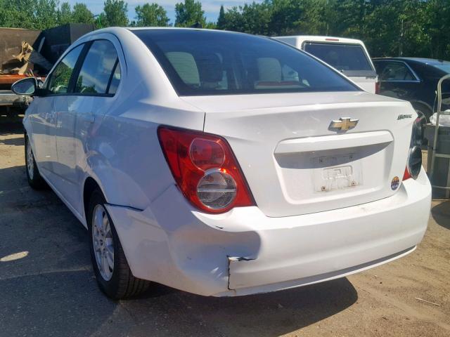 1G1JA5SH5C4195438 - 2012 CHEVROLET SONIC LS WHITE photo 3