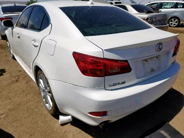 JTHBE262575013594 - 2007 LEXUS IS 350 WHITE photo 3