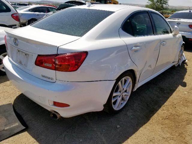 JTHBE262575013594 - 2007 LEXUS IS 350 WHITE photo 4