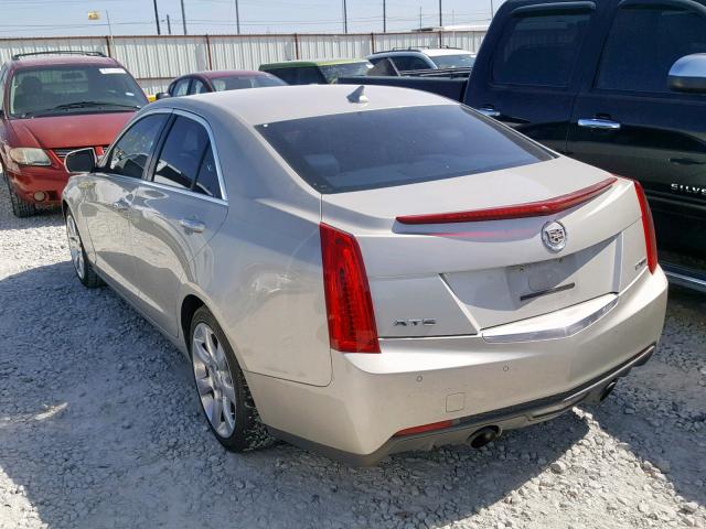 1G6AB5RX7D0128613 - 2013 CADILLAC ATS LUXURY GOLD photo 3