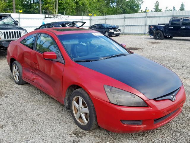 1HGCM72674A002034 - 2004 HONDA ACCORD EX RED photo 1