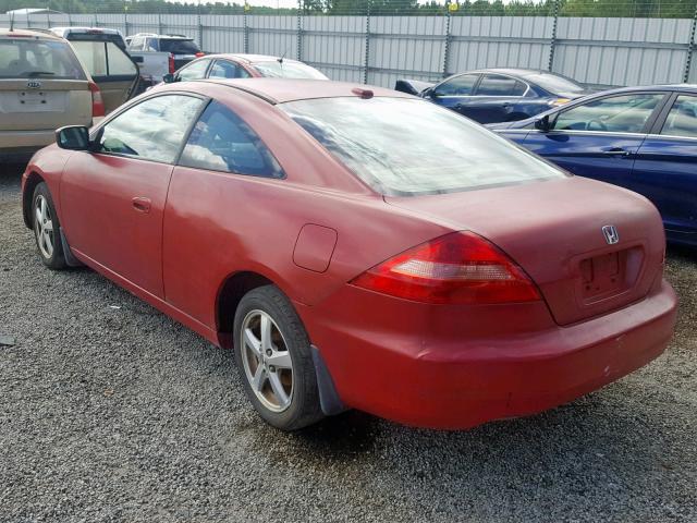 1HGCM72674A002034 - 2004 HONDA ACCORD EX RED photo 3