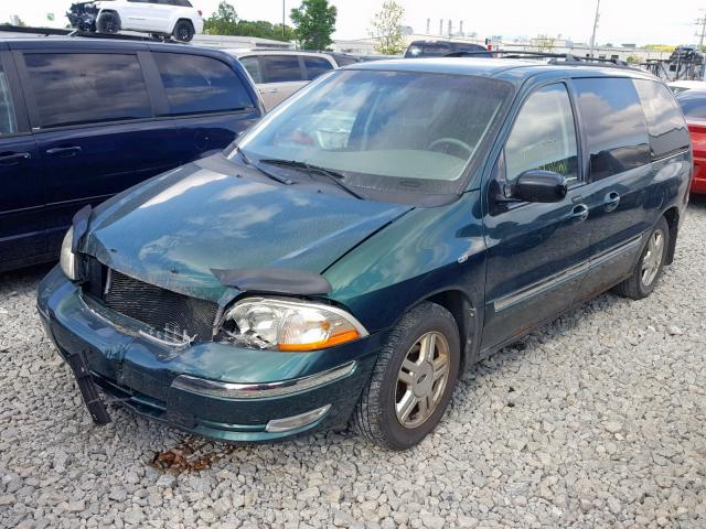 2FMDA56492BB86169 - 2002 FORD WINDSTAR S GREEN photo 2