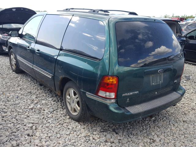 2FMDA56492BB86169 - 2002 FORD WINDSTAR S GREEN photo 3