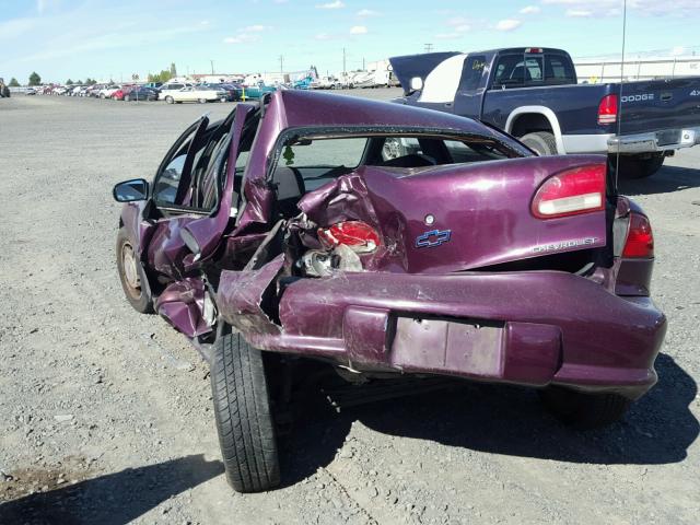 1G1JF5249T7283535 - 1996 CHEVROLET CAVALIER L PURPLE photo 3