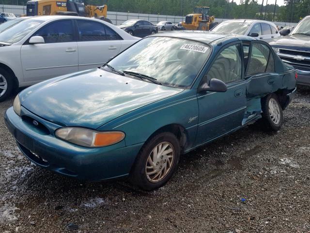 1FAFP13P0WW174344 - 1998 FORD ESCORT SE GREEN photo 2