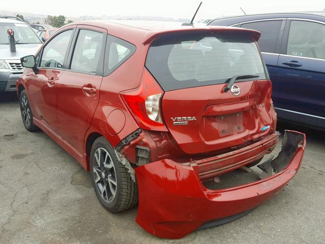 3N1CE2CP6FL392404 - 2015 NISSAN VERSA NOTE RED photo 3