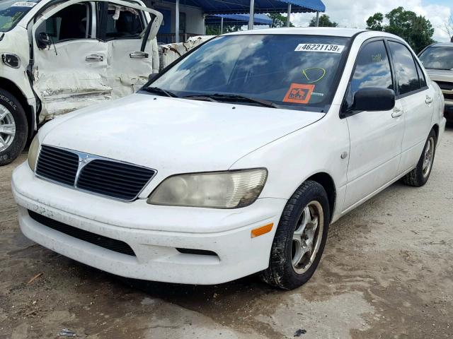 JA3AJ26E83U105669 - 2003 MITSUBISHI LANCER ES WHITE photo 2