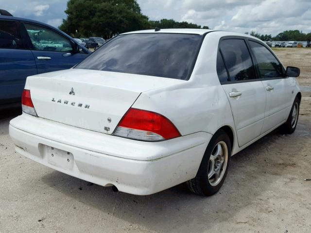 JA3AJ26E83U105669 - 2003 MITSUBISHI LANCER ES WHITE photo 4