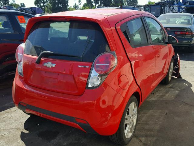 KL8CB6S92DC597509 - 2013 CHEVROLET SPARK LS RED photo 4