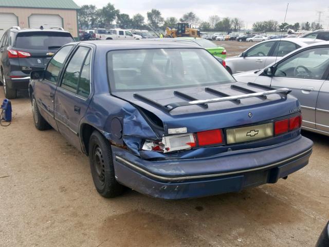 2G1WL54T7P9228878 - 1993 CHEVROLET LUMINA BLUE photo 3