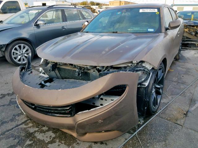 2C3CDXHG4GH332318 - 2016 DODGE CHARGER SX BROWN photo 2