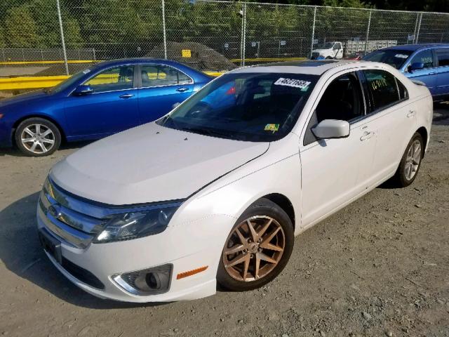 3FAHP0JA6AR262456 - 2010 FORD FUSION SEL WHITE photo 2