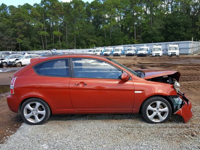 KMHCN36C89U134130 - 2009 HYUNDAI ACCENT SE RED photo 9