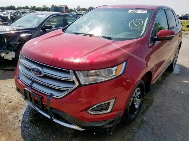 2FMPK3K9XHBC54777 - 2017 FORD EDGE TITAN RED photo 2