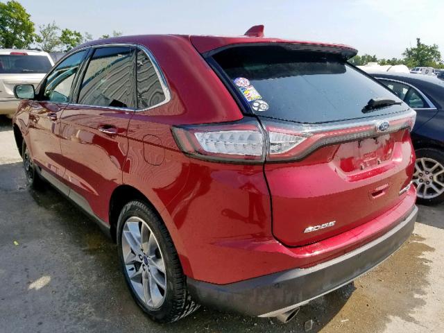 2FMPK3K9XHBC54777 - 2017 FORD EDGE TITAN RED photo 3