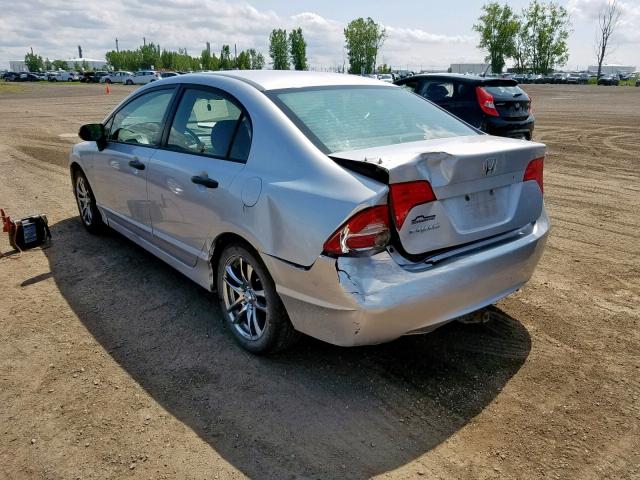 2HGFA15297H008984 - 2007 HONDA CIVIC DX SILVER photo 3