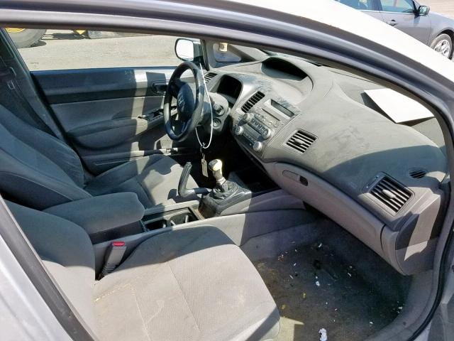 2HGFA15297H008984 - 2007 HONDA CIVIC DX SILVER photo 5