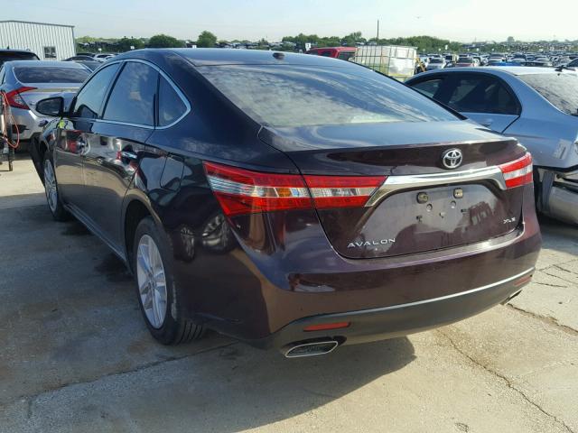 4T1BK1EB2FU175950 - 2015 TOYOTA AVALON XLE MAROON photo 3