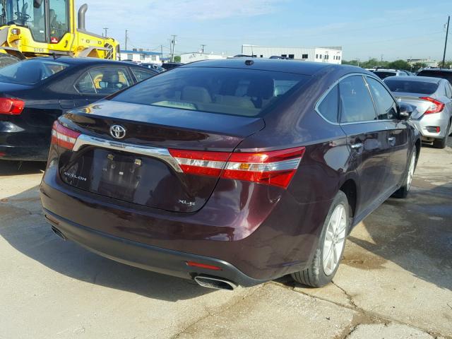 4T1BK1EB2FU175950 - 2015 TOYOTA AVALON XLE MAROON photo 4