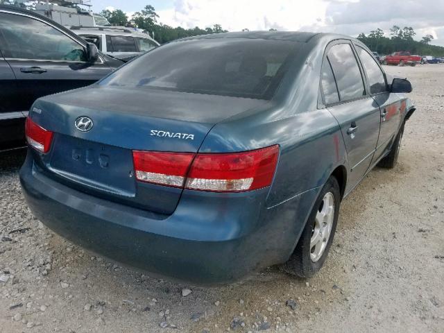 KMHET46CX6A076832 - 2006 HYUNDAI SONATA GL TURQUOISE photo 4