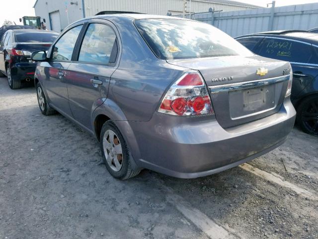 KL1TG55628B246865 - 2008 CHEVROLET AVEO LT GRAY photo 3