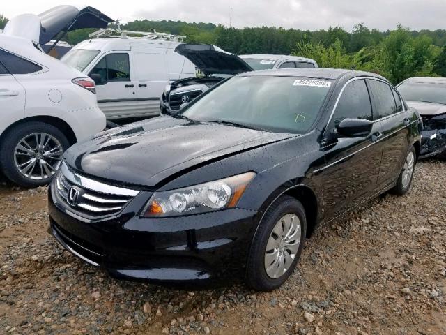 1HGCP2F34CA155396 - 2012 HONDA ACCORD LX BLACK photo 2