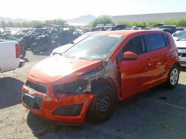 1G1JA6SH0D4217773 - 2013 CHEVROLET SONIC LS ORANGE photo 2