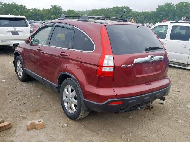 JHLRE48717C123772 - 2007 HONDA CR-V EXL MAROON photo 3