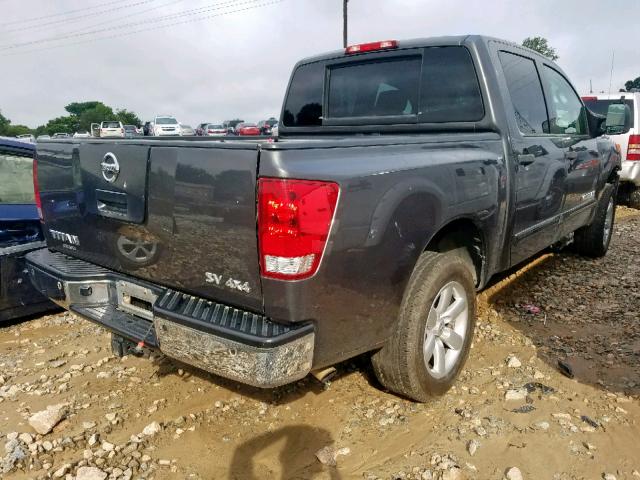 1N6AA0EC2BN306589 - 2011 NISSAN TITAN S GRAY photo 4